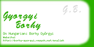 gyorgyi borhy business card