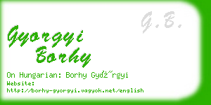 gyorgyi borhy business card